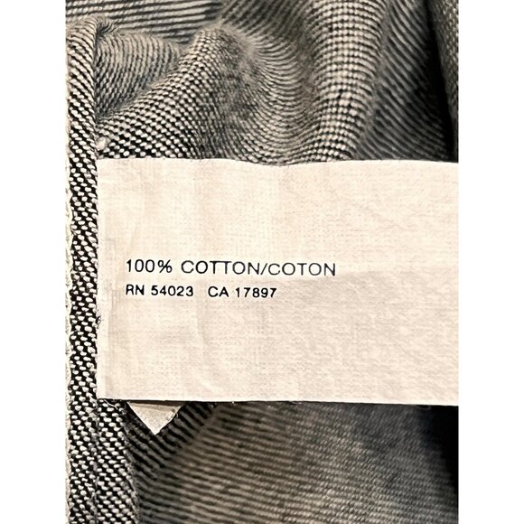 Gap Mens XL Black Denim Button-Up Shirt With Dual Chest Pockets & White Stitch - Picture 8 of 12